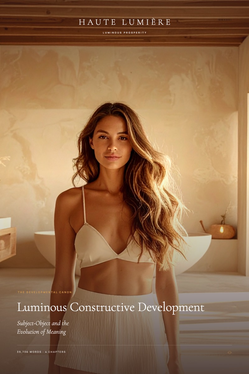 Luminous Constructive Development™: Subject-Object and the Evolution of Meaning — the jacket