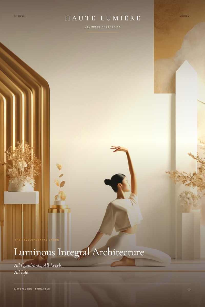 Luminous Integral Architecture™: All Quadrants, All Levels, All Life — the jacket