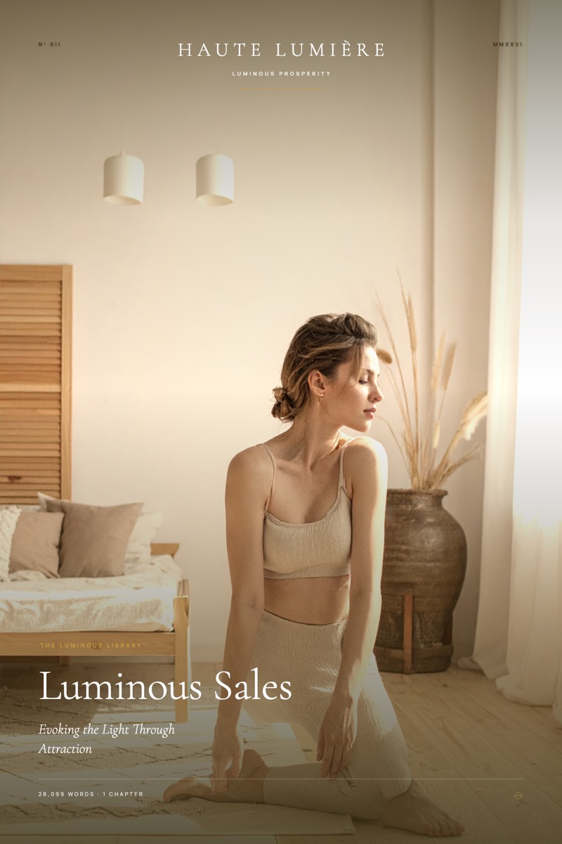 Luminous Sales: Evoking the Light Through Attraction — the jacket