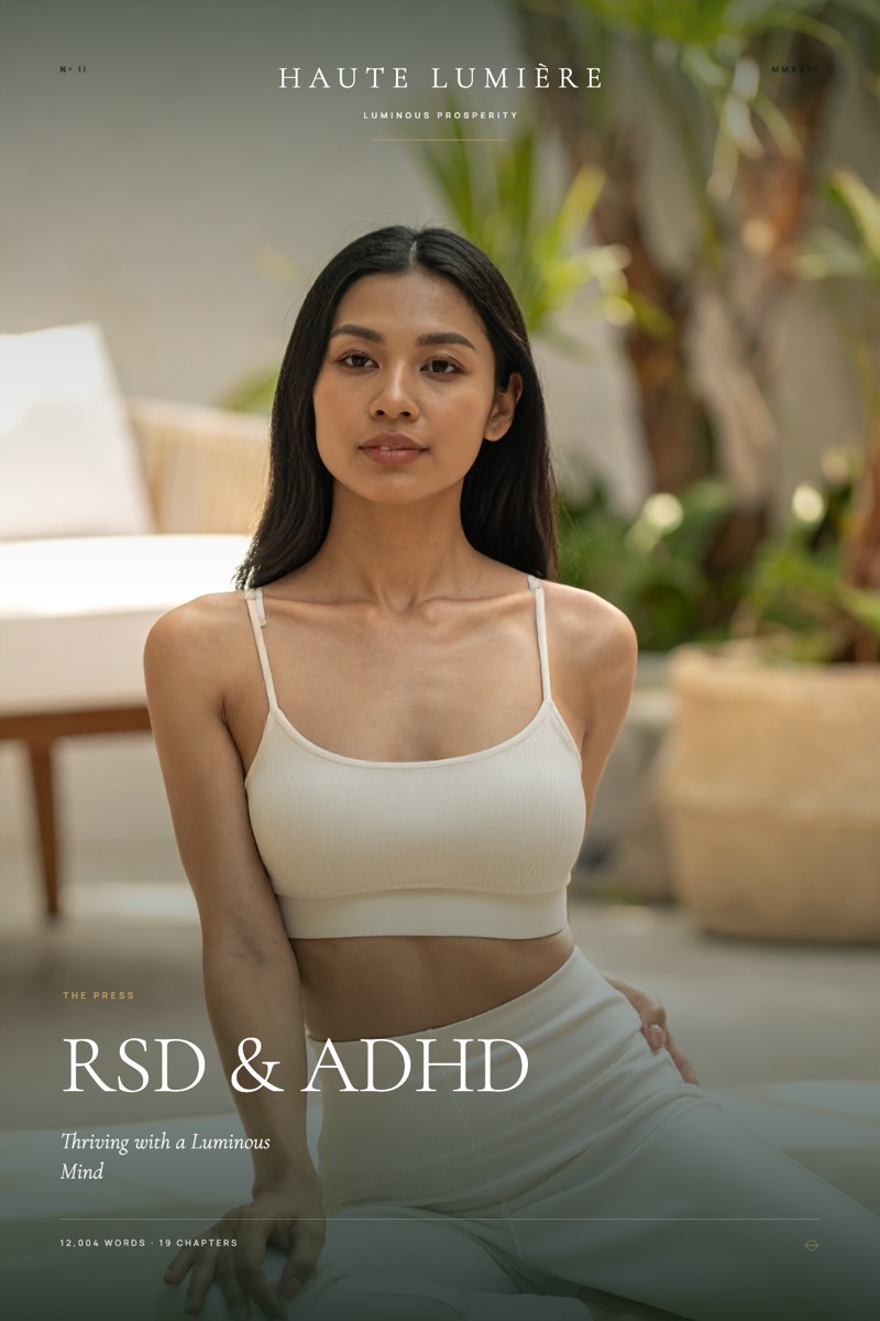 RSD & ADHD: Thriving with a Luminous Mind — the jacket