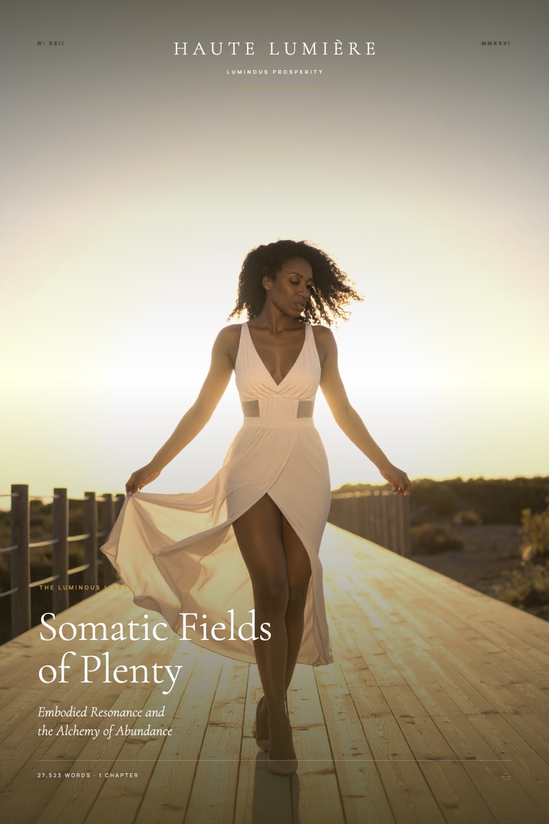 Somatic Fields of Plenty: Embodied Resonance and the Alchemy of Abundance — the jacket