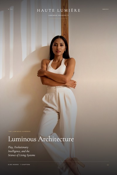 Luminous Architecture: Play, Evolutionary Intelligence, and the Science of Living Systems — the jacket