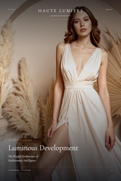 Luminous Development: The Playful Architecture of Evolutionary Intelligence — the jacket