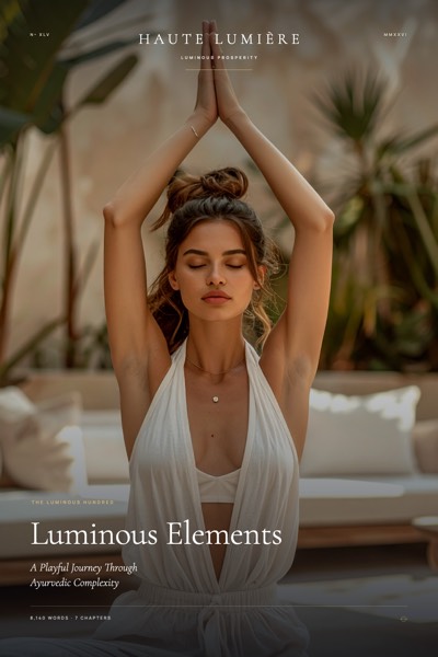 Luminous Elements: A Playful Journey Through Ayurvedic Complexity — the jacket