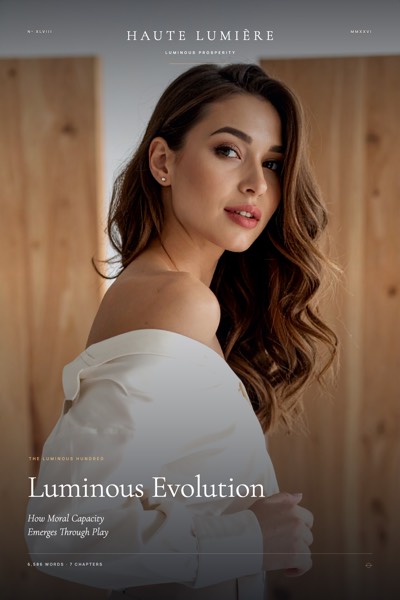 Luminous Evolution: How Moral Capacity Emerges Through Play — the jacket