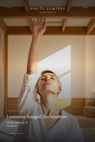 Luminous Integral Architecture: The Map That Holds All Frameworks — the jacket