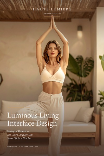 Luminous Living Interface Design™: Moving to Wakanda — App Design Language That Serves Life for a New Era — the jacket