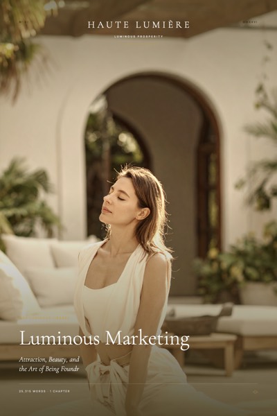 Luminous Marketing: Attraction, Beauty, and the Art of Being Foundr — the jacket