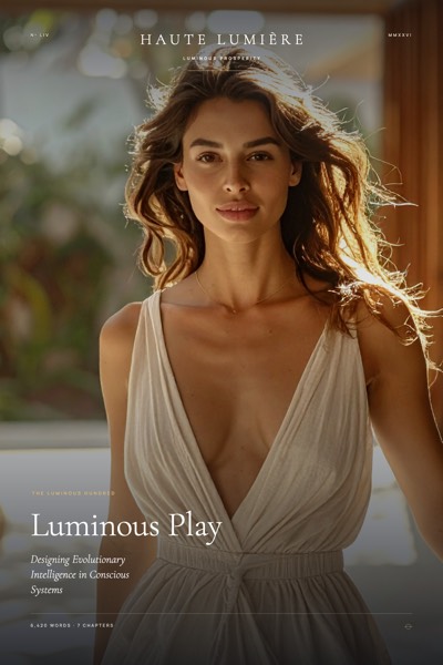 Luminous Play — Designing Evolutionary Intelligence in Conscious Systems — the jacket