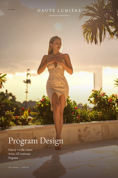Program Design: How to Use the Canon Across All Luminous Programs — the jacket