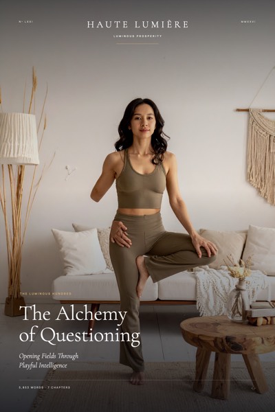 The Alchemy of Questioning: Opening Fields Through Playful Intelligence — the jacket