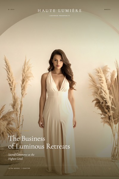 The Business of Luminous Retreats: Sacred Commerce at the Highest Level — the jacket