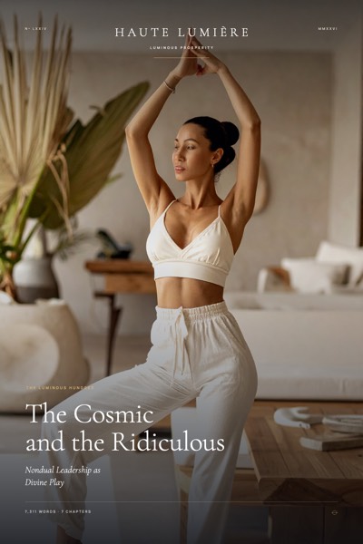 The Cosmic and the Ridiculous: Nondual Leadership as Divine Play — the jacket