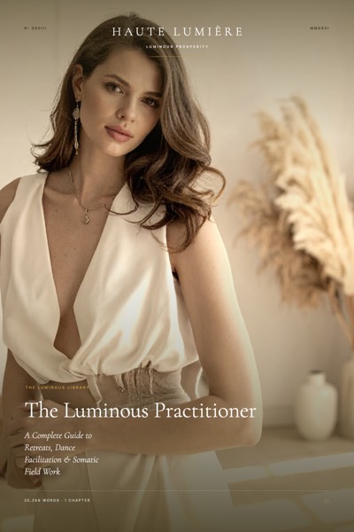 The Luminous Practitioner: A Complete Guide to Retreats, Dance Facilitation & Somatic Field Work — the jacket