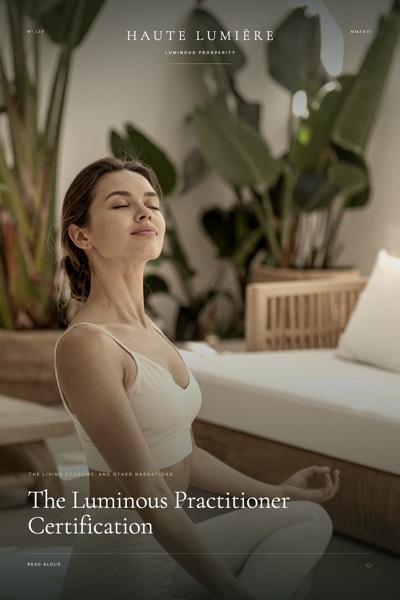 The Luminous Practitioner Certification — the jacket