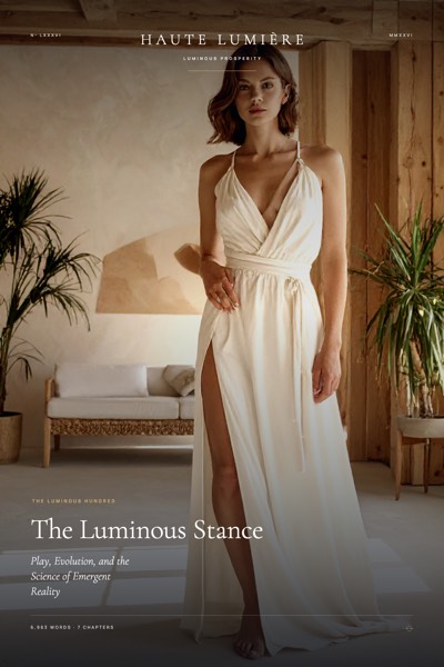 The Luminous Stance: Play, Evolution, and the Science of Emergent Reality — the jacket