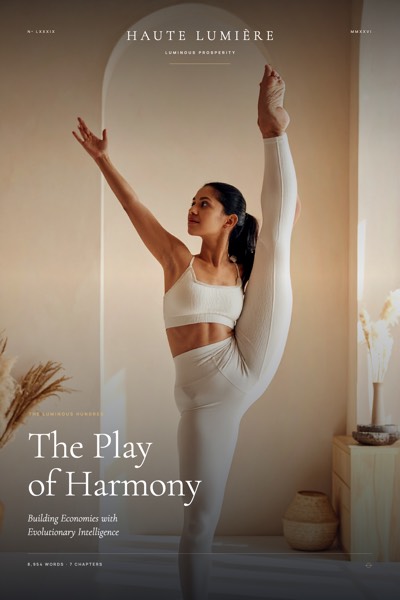 The Play of Harmony: Building Economies with Evolutionary Intelligence — the jacket