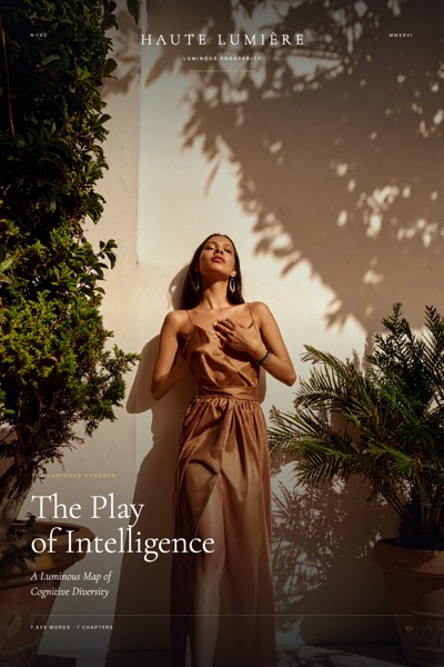 The Play of Intelligence: A Luminous Map of Cognitive Diversity — the jacket