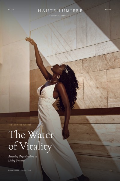 The Water of Vitality: Assessing Organizations as Living Systems — the jacket