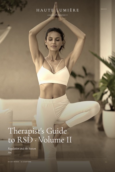 Therapist's Guide to RSD · Volume II — Regulation and the Session Arc — the jacket