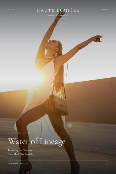 Water of Lineage: Honoring the Currents That Made You Possible — the jacket