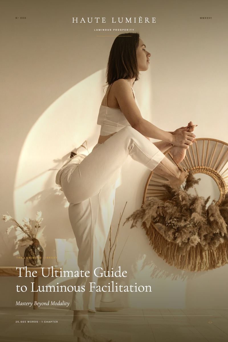 The Ultimate Guide to Luminous Facilitation: Mastery Beyond Modality — the jacket